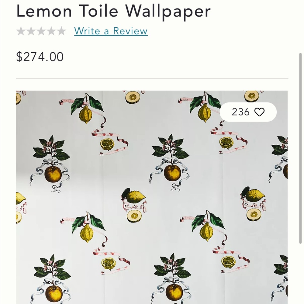 Anthropology lemon toile wallpaper by soicher Marin